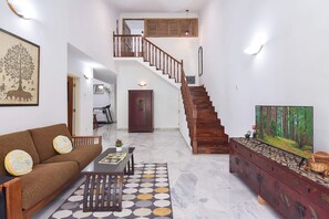 The spacious living area.