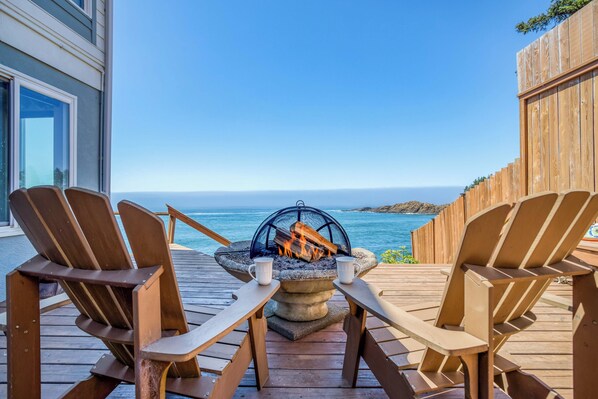 Fire pit with Oceanview