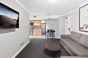 Living room with sofa bed available