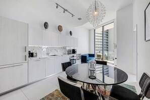 Kitchen and dining area