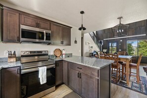 Our kitchen features a complete kitchen equipped with everything you need for a comfortable stay.