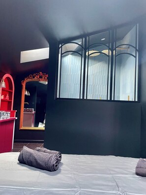 Vue douche du lit 