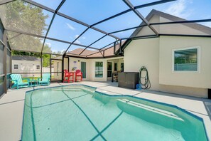 Screened-In Lanai | Outdoor Dining Table | Private Pool (Heated w/ Fee)