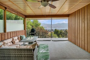 Entertain your group on the patio, complete with a BBQ and cozy seating. 