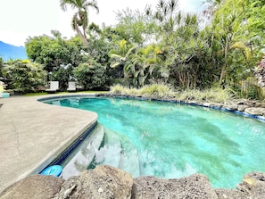 Private pool close up.