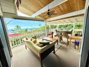 Lounge & watch the sunset every day on the comfy covered lanai.