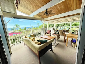 Lounge & watch the sunset every day on the comfy covered lanai.