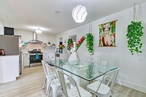 Dining room and kitchen