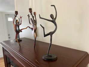 Whimsical dancers in the living room.