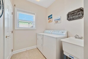 A full-size washer and dryer are available for keeping up with your laundry needs during your stay.