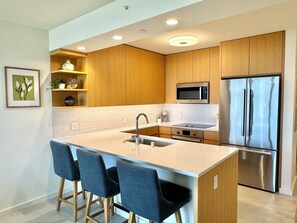 Fully stocked kitchen 