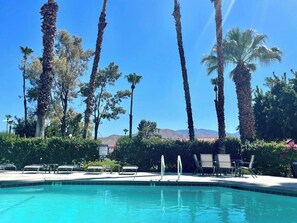 Main pool is centrally located in Mountain Shadows.  Heated. 