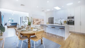 Seabank | Open plan living | Timber floors | Coastal decor