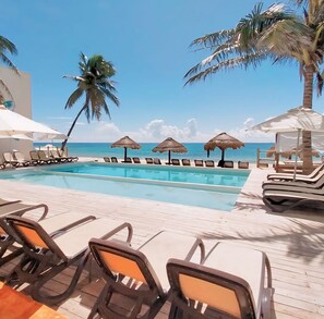 Sunbathe each afternoon with a cocktail in hand and take in the dazzling ocean views.