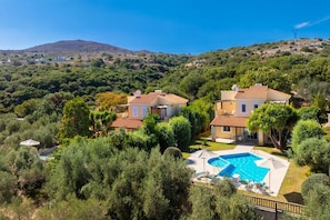 Aerial view of villa