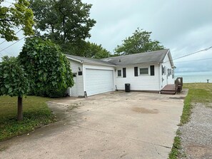 Driveway holds 2 cars, garage is for owner use only.