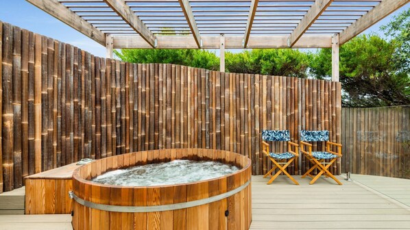 Relax in the heated Spa