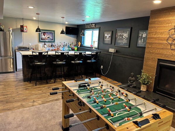 Basement Bar & entertainment area