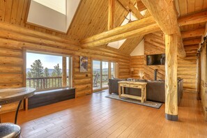 Vaulted ceilings - open living room