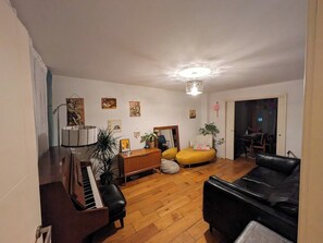 From game nights to casual chats, our living room provides the perfect setting.
