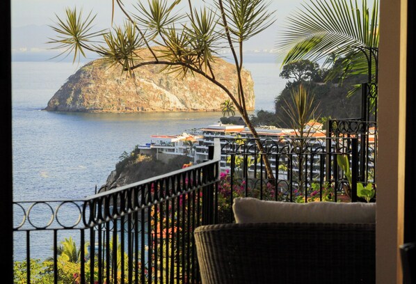 View from the outdoor dining and lounge area.