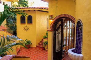 Courtyard, center point of the property. Primary entrance to the main house.
