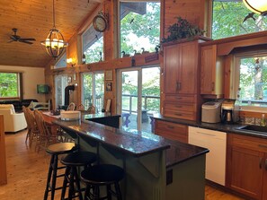 This is our kitchen, includes all dishware, cutlery, and everything else!