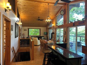 Welcome to our cottage, this is your first view as you walk in!