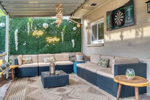 Spacious outdoor patio.