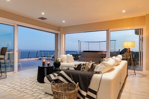 Relax in the informal lounge area