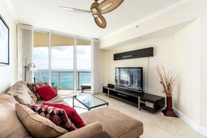 Living room ocean views