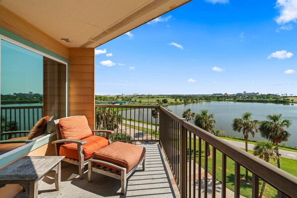 Breathtaking views from the private balcony.