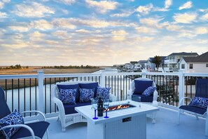 Second floor balcony view! Brand new fire place and new furniture for the perfect night spent with y