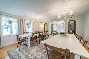 Entrance to the suite is through the shared dining room.