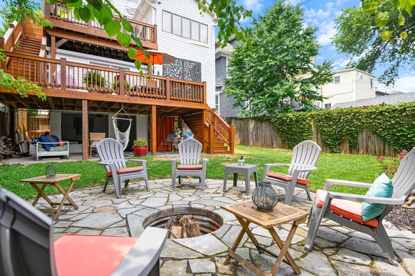 Outdoor firepit for evening gatherings