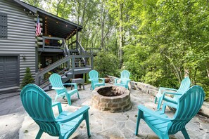 Wood-Burning Fire Pit Area