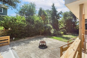 The Outdoor Firepit is perfect for relaxing on cool evenings under the stars.