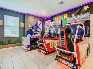 Game Room - All ages will enjoy these professional Race Car Games, feel like at a real Arcade within your own Vacation Home!