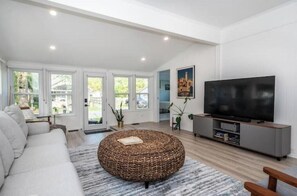 living room facing street