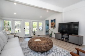 living room facing street