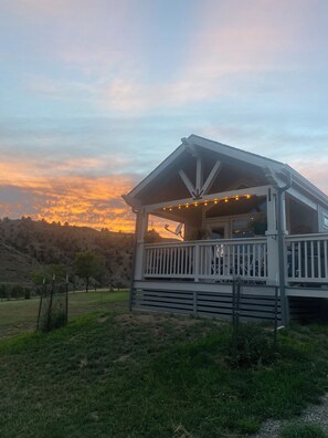 Open front porch to enjoy the view.