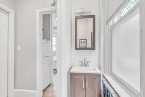Indoors, Sink, Sink Faucet, Refrigerator, Painting