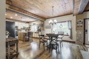 Indoors, Hardwood, Dining Room, Dining Table, Furniture