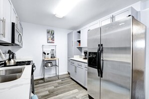 Indoors, Kitchen, Refrigerator, Microwave, Oven