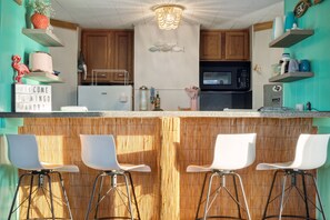 Indoors, Chair, Furniture, Kitchen, Microwave