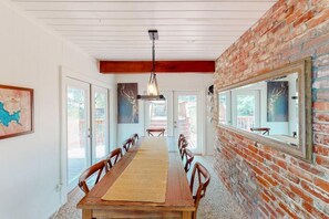 Dining table with seating for 10