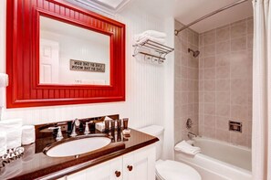 Luxurious bathroom with sleek design and contemporary fixtures.