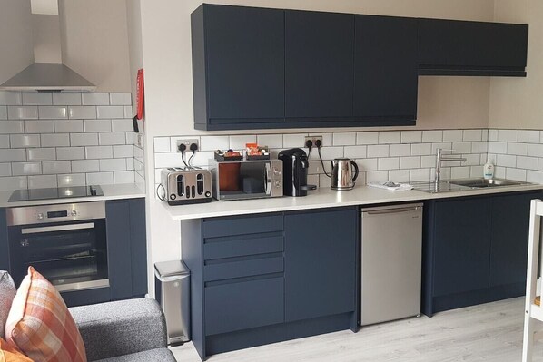 Kitchen and Dining area. Dining table for 4.