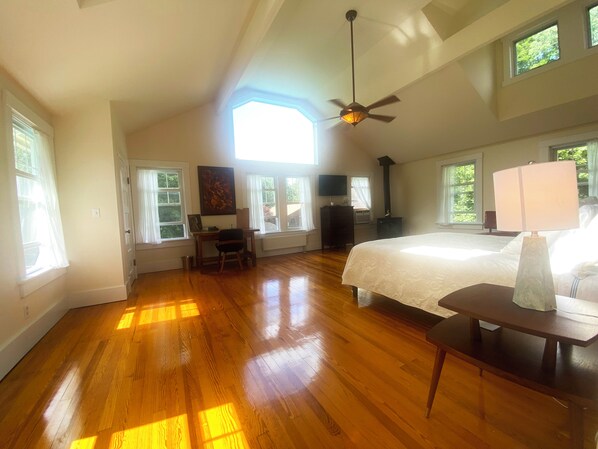 Grand Master Suite with vaulted cieling. Has en suite bathroom. 
