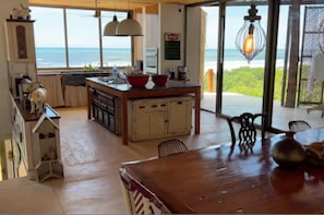 Kitchen and dining area. Great views!